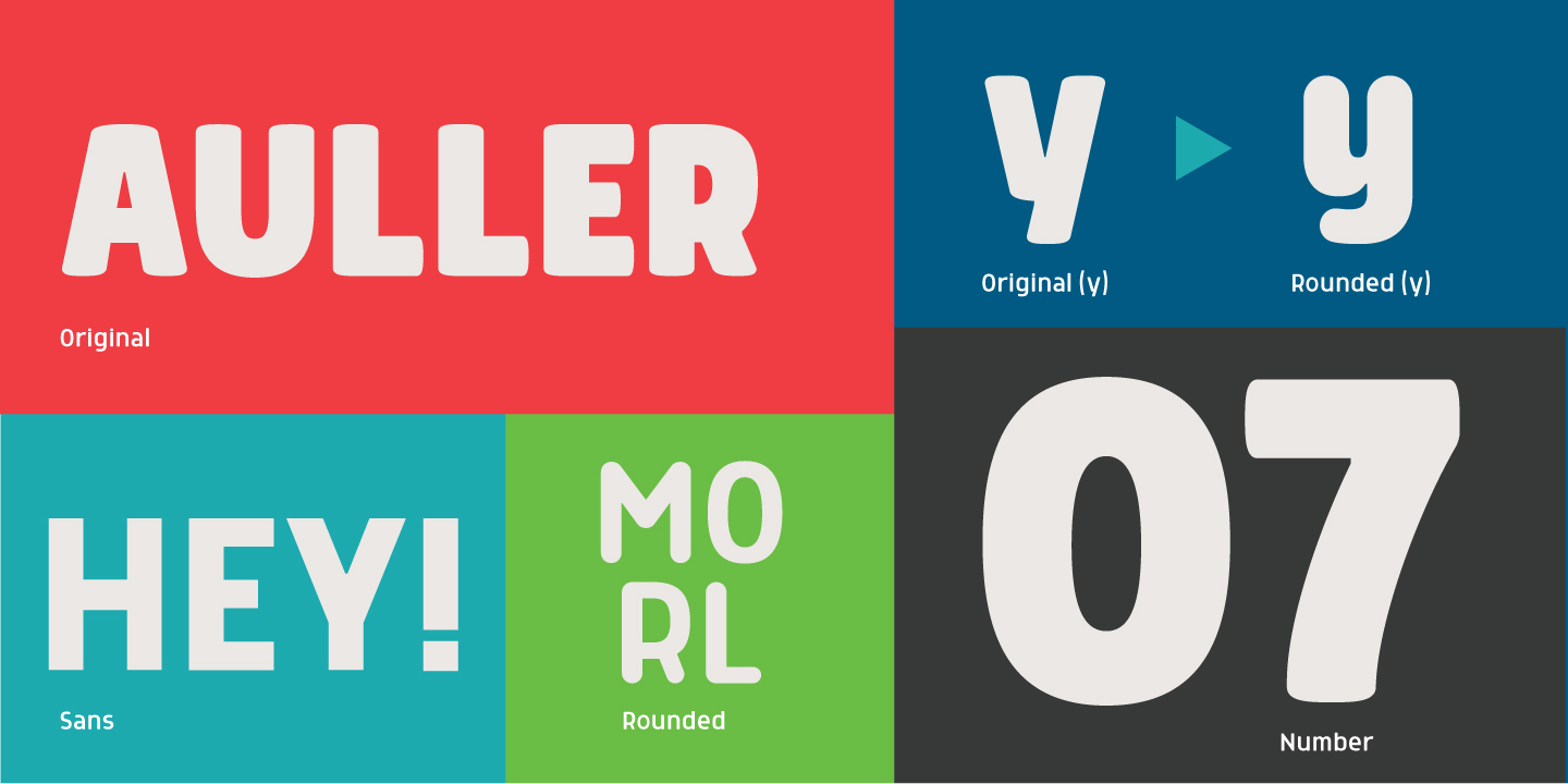 Beispiel einer Morl Rounded Bold-Schriftart